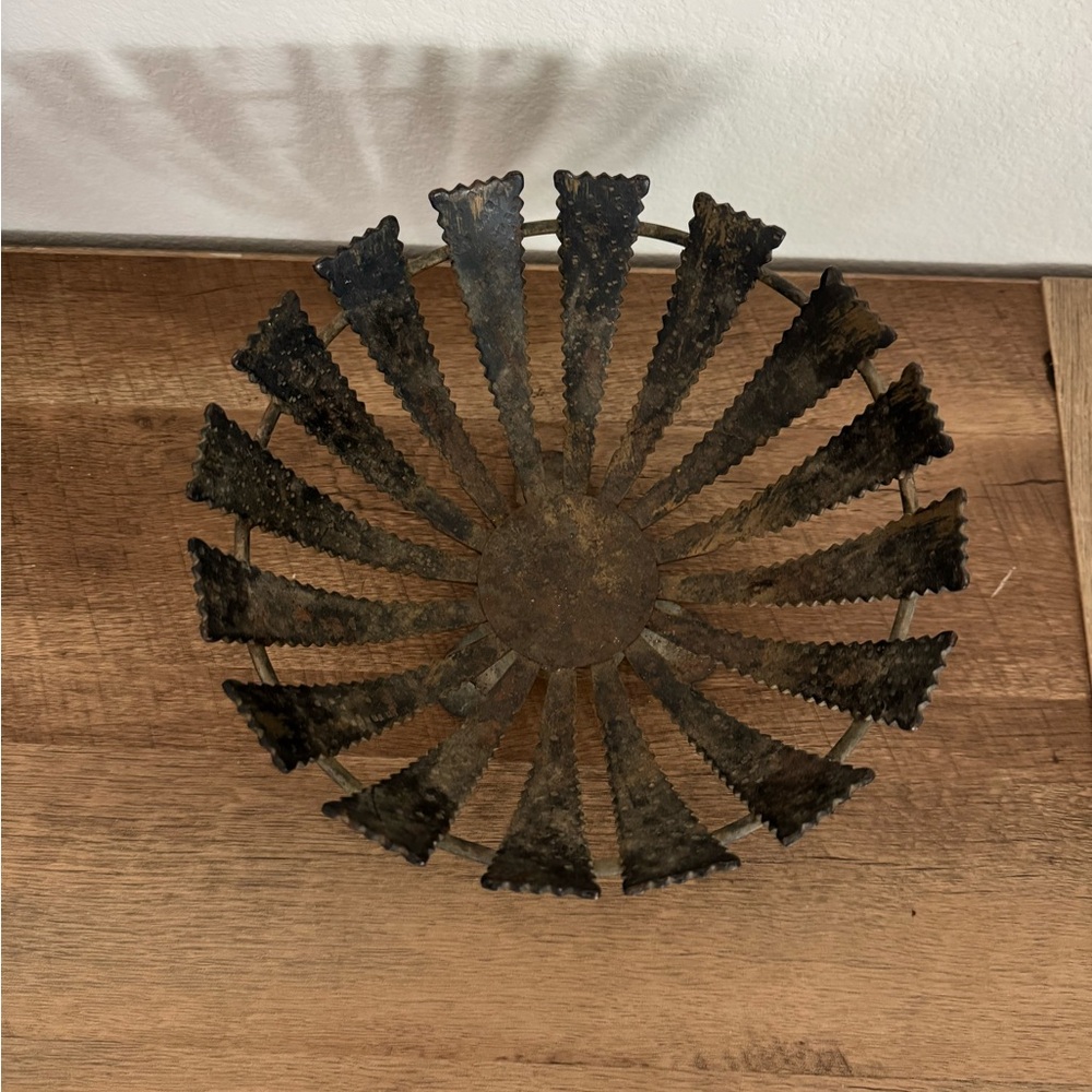 Rustic Metal Decorative Bowl - Picture 2 of 5